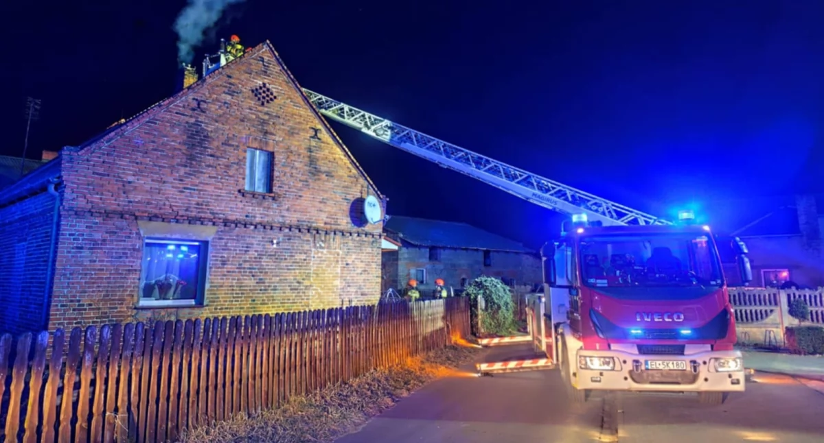 Pożar w Węglewicach - w akcji trzy jednostki straży