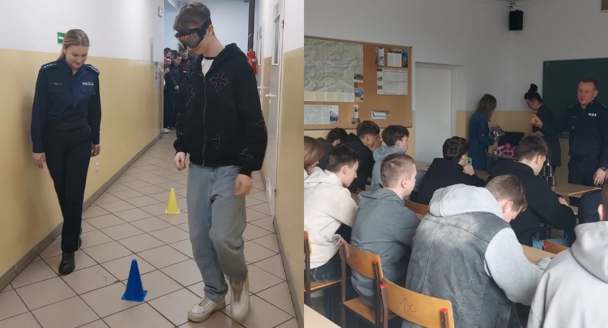 O uzależnieniach i używkach - profilaktyczna lekcja w wieruszowskiej szkole