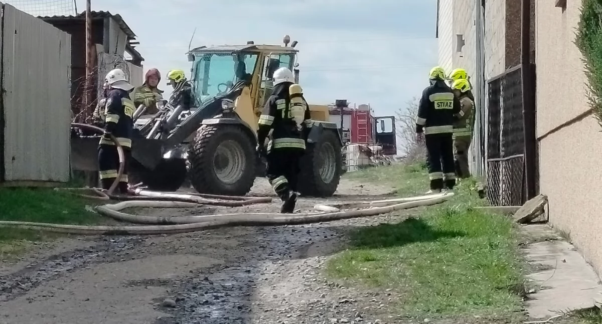 Pożar na posesji w Łaszewie Rządowym