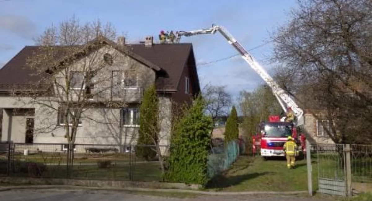 Pożar domu jednorodzinnego w Makowiskach 