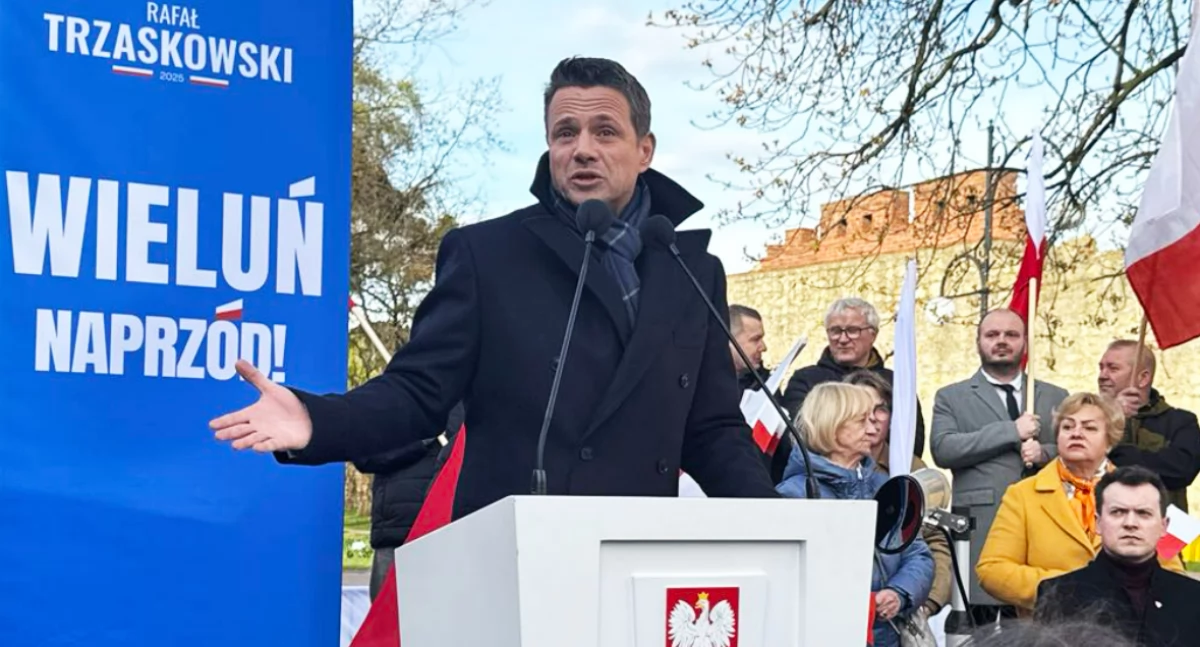 Rafał Trzaskowski w Wieluniu: o czym mówił i jak potraktował burmistrza