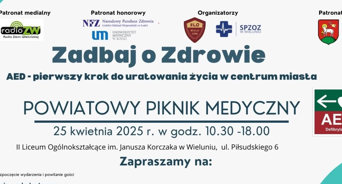 Powiatowy Piknik Medyczny w Wieluniu – bezpłatne badania, prelekcje i warsztaty 