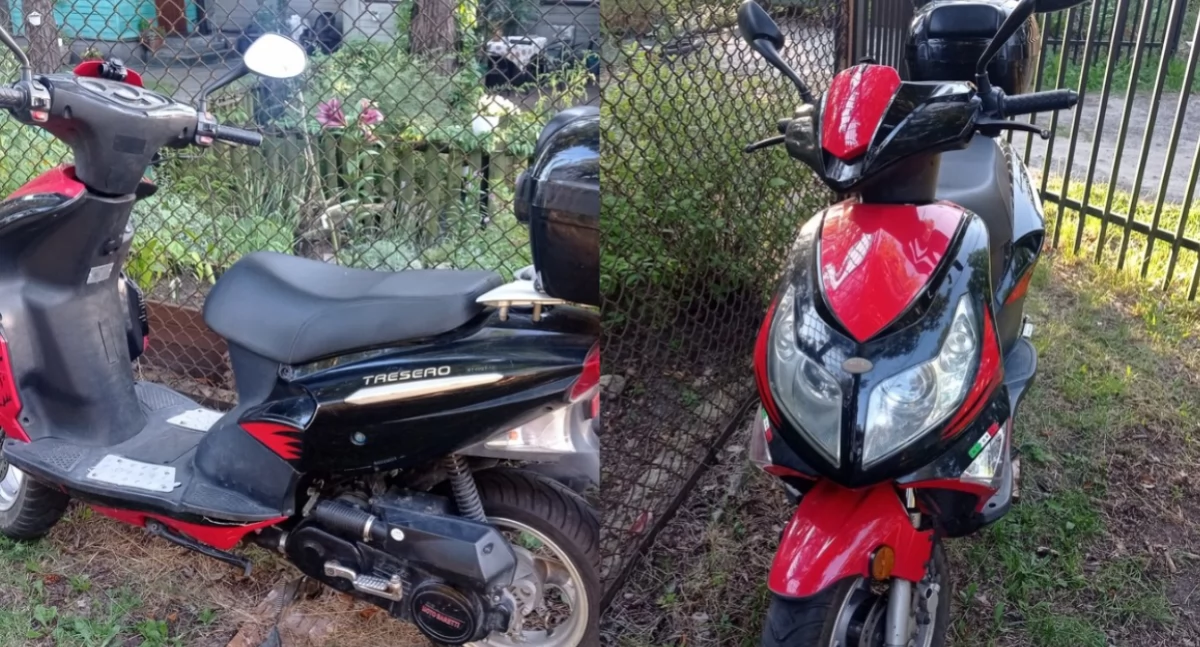 Skradziono motorower z prywatnej posesji - policja prosi o pomoc