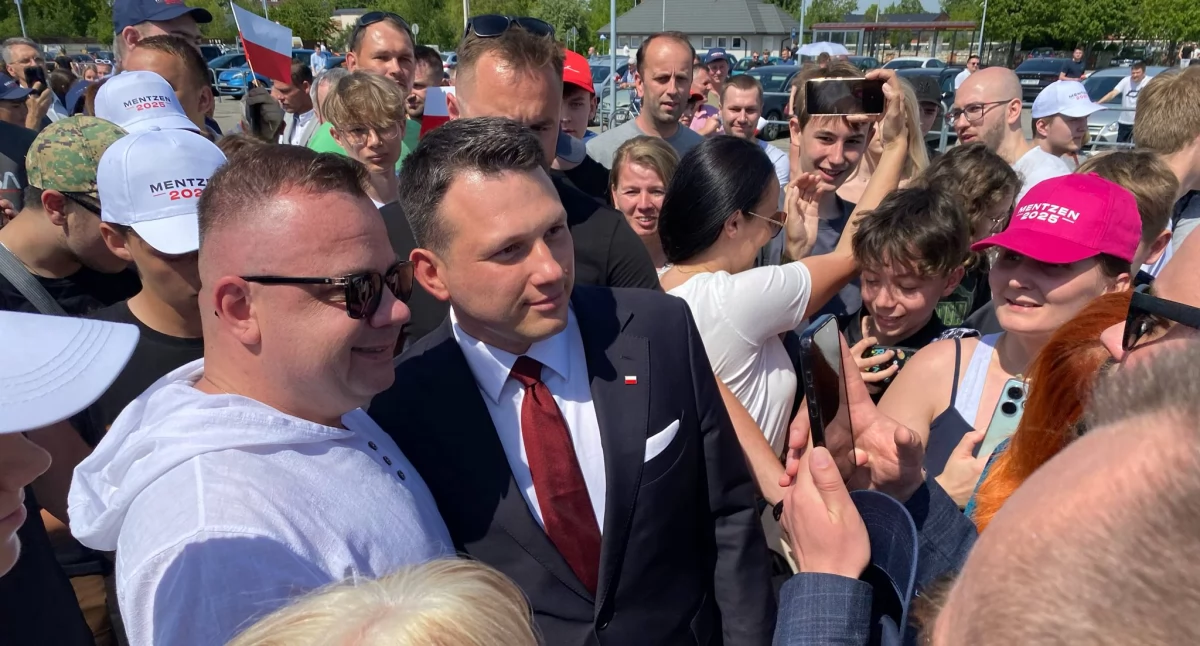 Sławomir Mentzen odwiedził Pajęczno: Mocne słowa o Trzaskowskim i apel o prawdziwą zmianę w Polsce