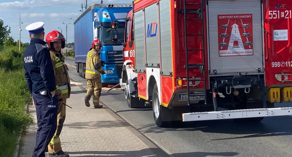 Awaria ciężarówki sparaliżowała ruch na ul. Sieradzkiej w Wieluniu