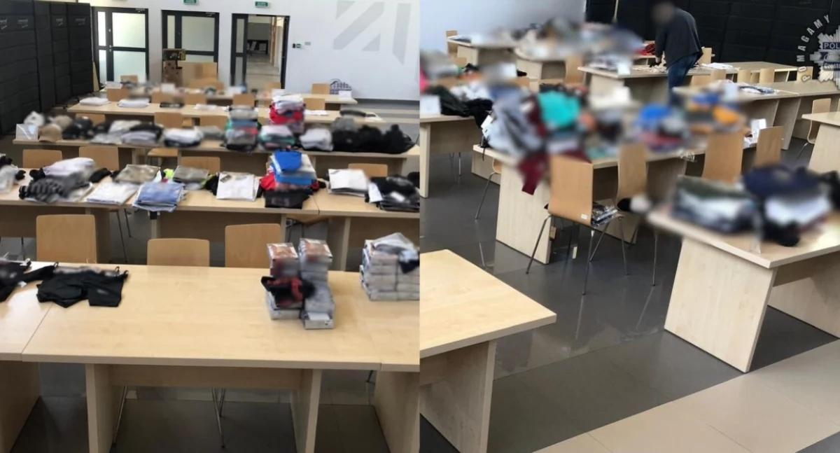 Podrobiona odzież na targowisku - policja zatrzymała trzy osoby 