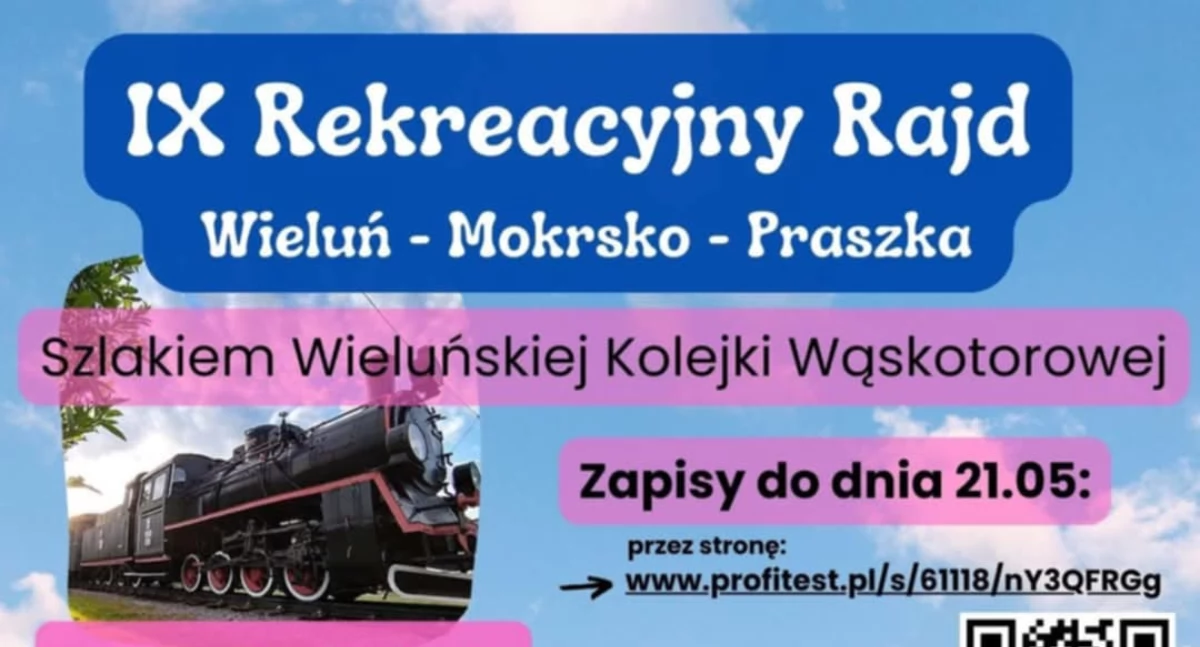 IX Rekreacyjny Rajd Rowerowy Wieluń – Mokrsko – Praszka: Szlakiem Wieluńskiej Kolejki Wąskotorowej