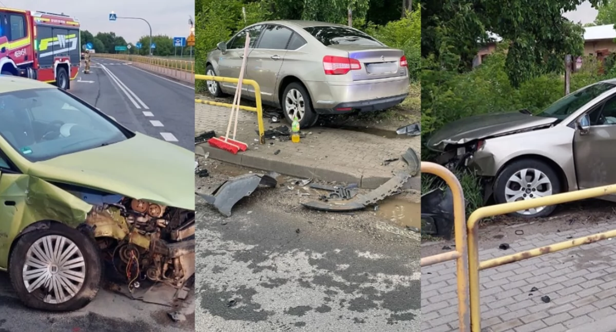 Kolizja trzech aut - jeden z kierowców był pijany