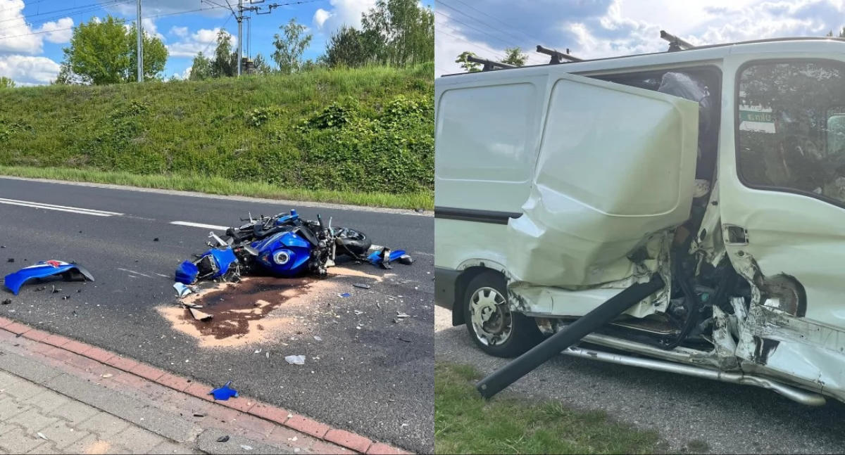 Tragiczny wypadek w sobotnie popołudnie - nie żyje motocyklista