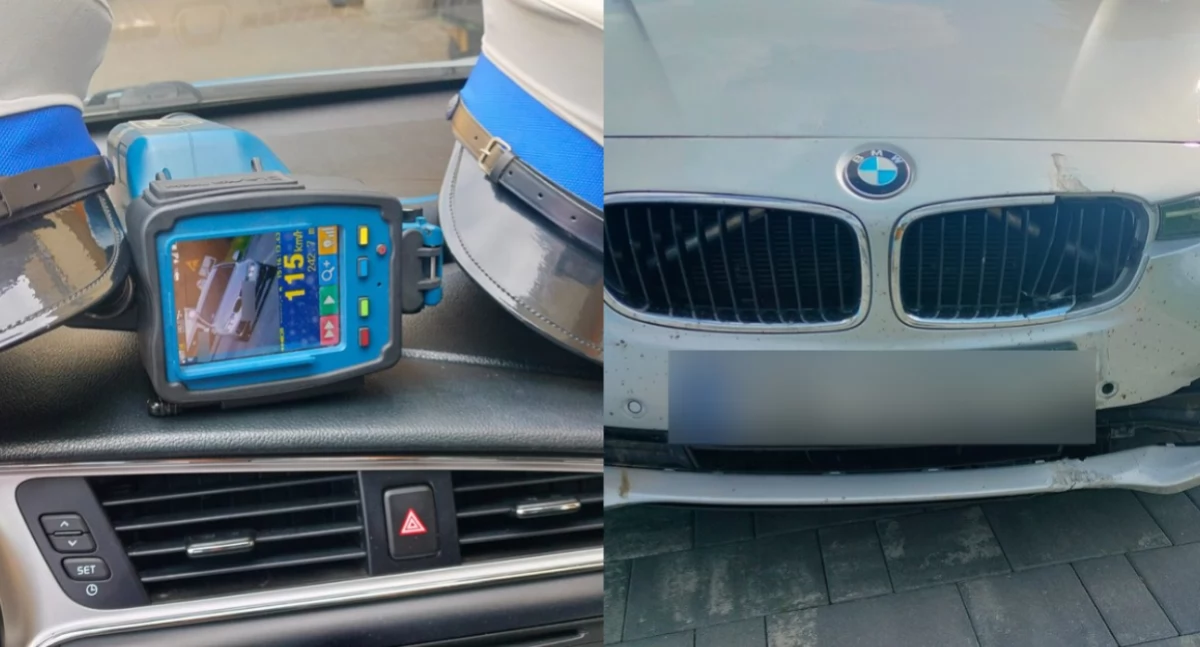 Kierowca bmw uciekał przed policjantami przez dwa powiaty - został zatrzymany po kilkunastu kilometrach pościgu