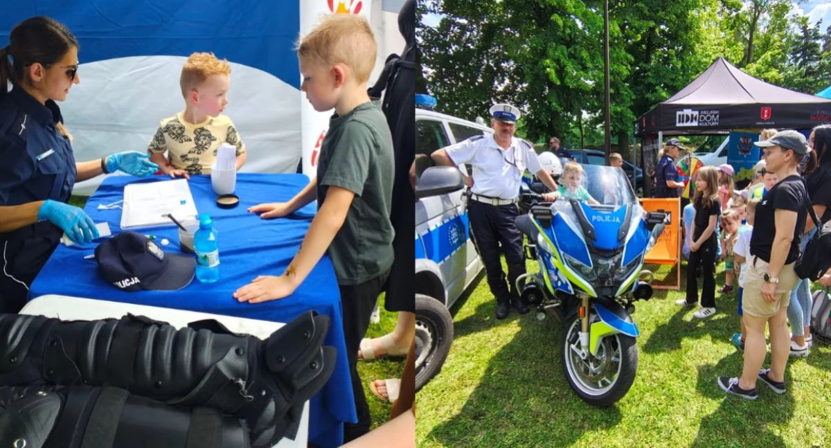 Policjanci z Wielunia wzięli udział w piknikach rodzinnych - jakie atrakcje przygotowali dla uczestników?