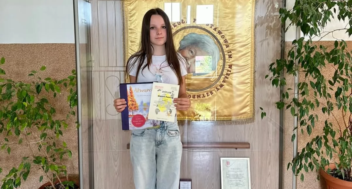 Wiktoria Pietrzak z Sieńca z sukcesem. II miejsce w wojewódzkim konkursie plastycznym