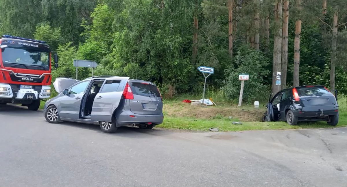 Wypadek w Zbylczycach. Trzy osoby trafiły do szpitala