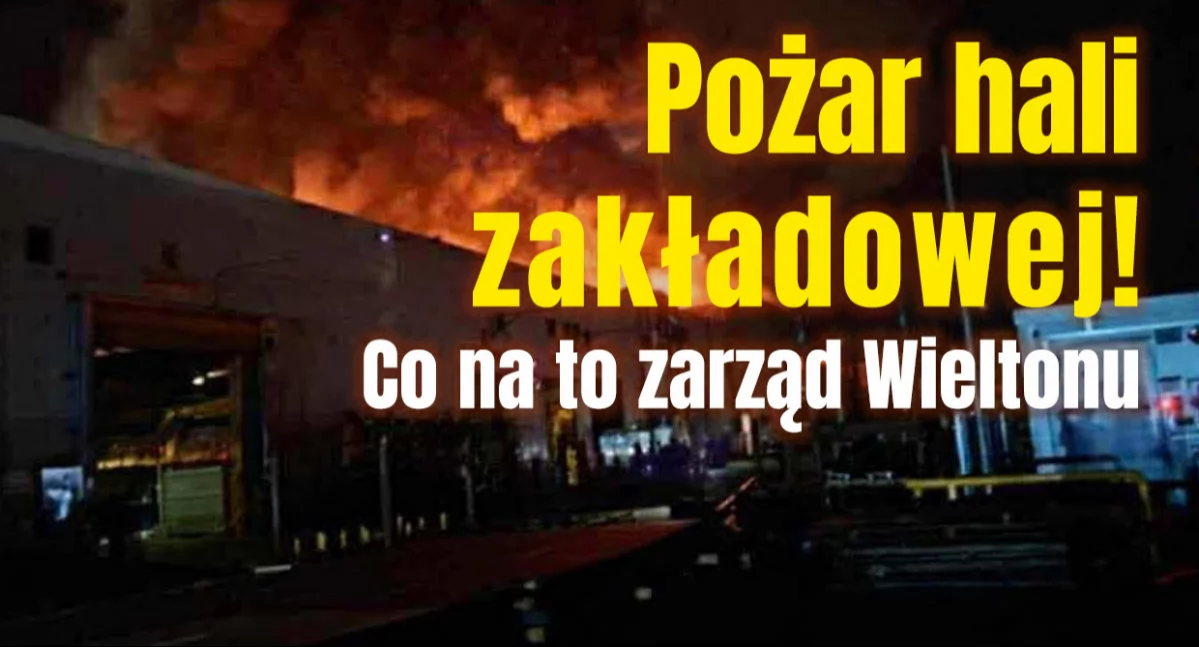 Pożar w Wieltonie! Spłonęła hala produkcyjna w Wieluniu – 60 strażaków w akcji, ewakuacja pracowników! 