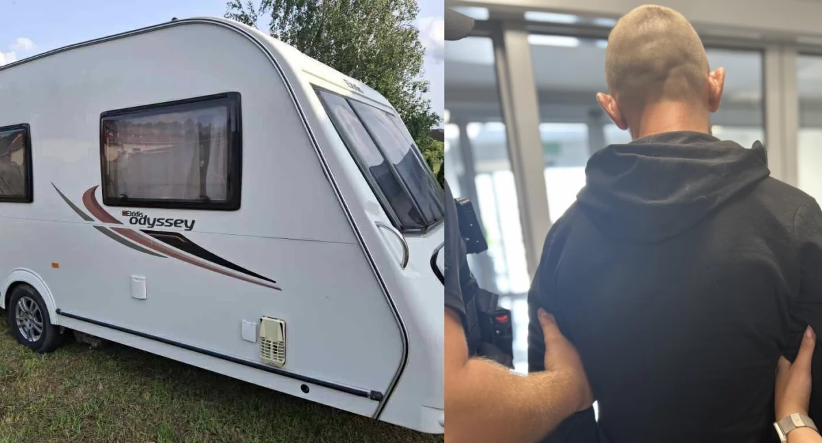 Złodziejska para w rękach służb. Ukradli przyczepę campingową