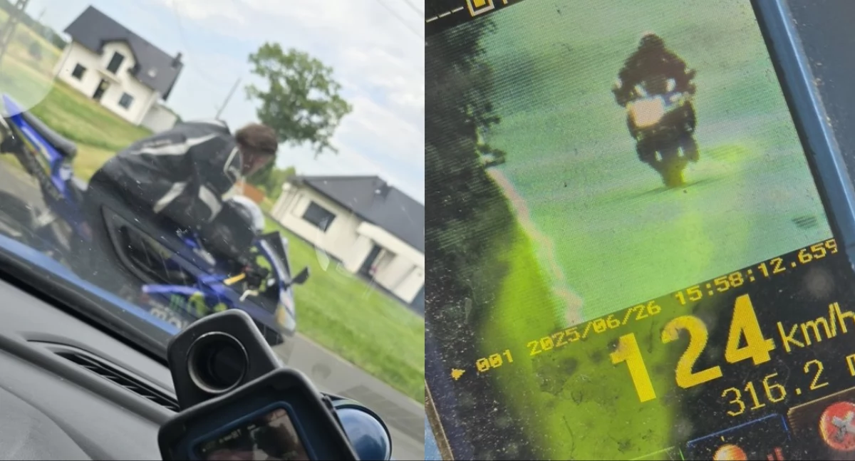 Pędził motocyklem w obszarze zabudowanym - został surowo ukarany