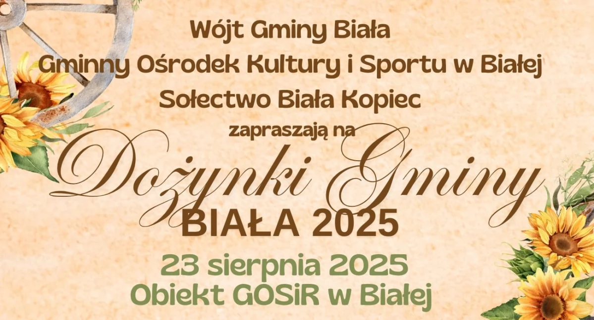 Dożynki Gminy Biała – święto plonów już 23 sierpnia!