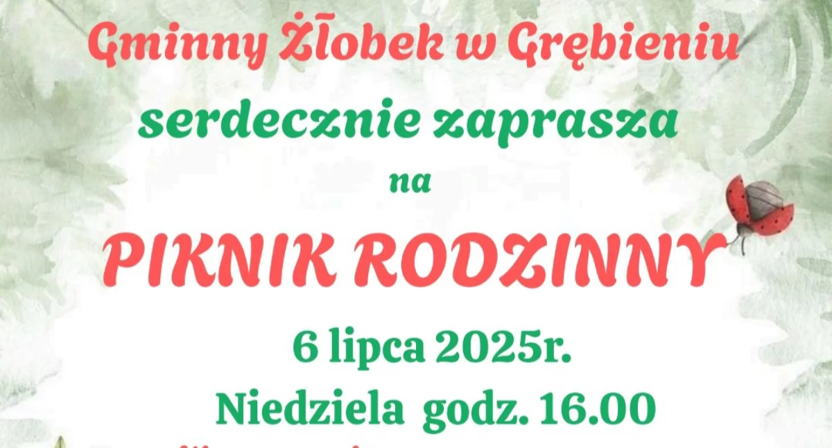 Niedziela pełna zabawy i uśmiechu: Gminny Żłobek w Grębieniu zaprasza na Piknik Rodzinny