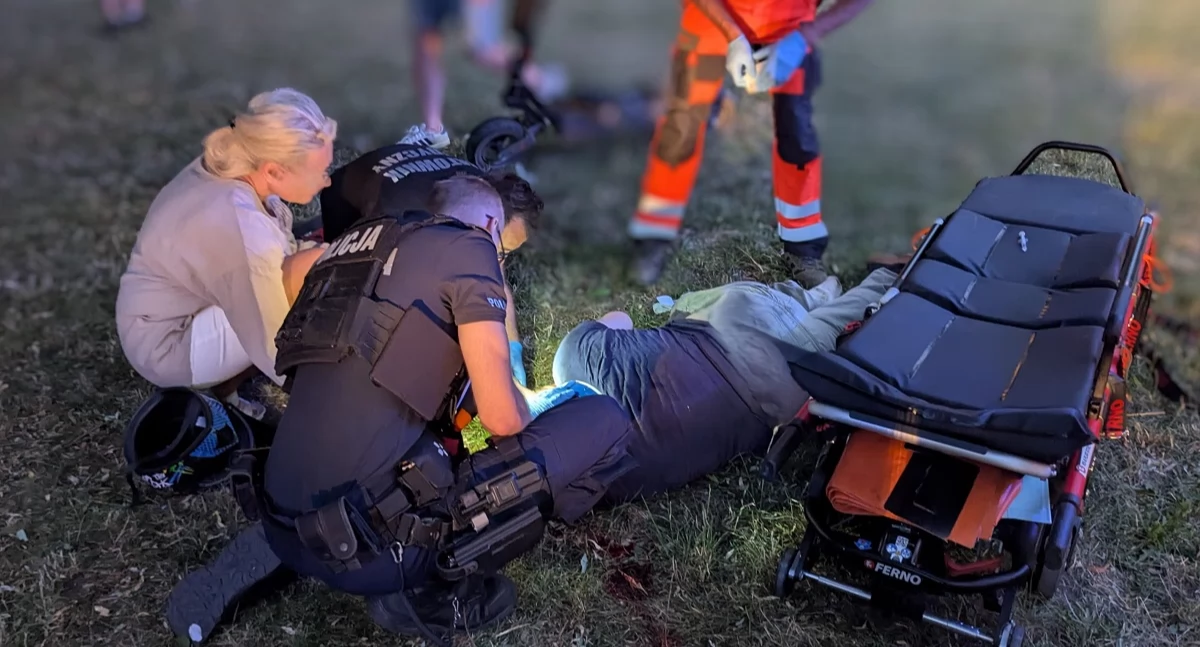 28-latek traci przytomność po upadku na hulajnodze