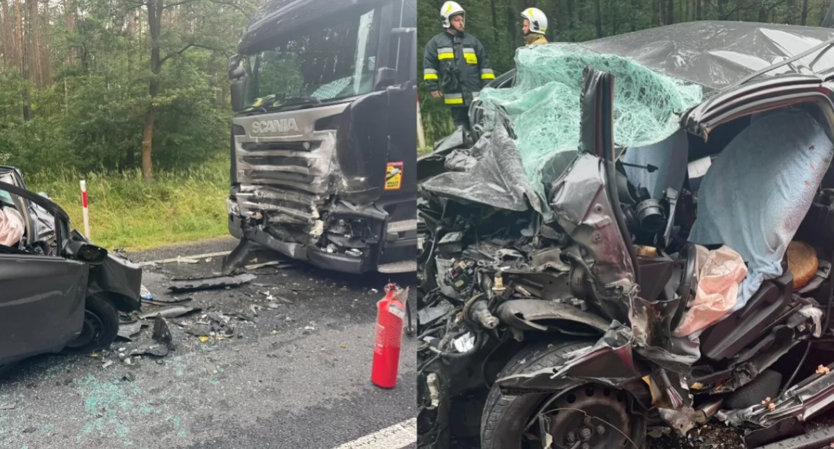 Tragiczny wypadek na drodze - 81-latka zginęła w zderzeniu toyoty z ciężarówką