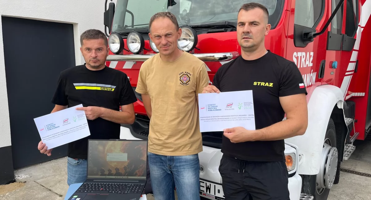 OSP Janów z nowym sprzętem dzięki dofinansowaniu z Narodowego Instytutu Wolności