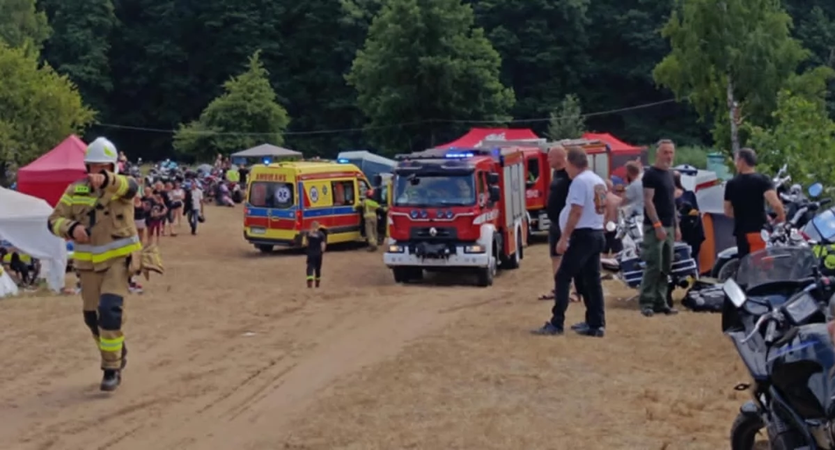 Wypadek na zlocie motocyklowym w Konopnicy
