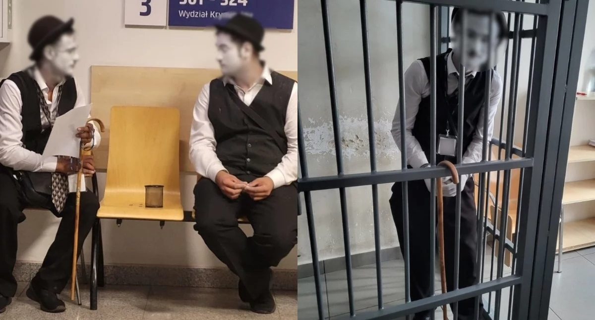 Policja zatrzymała do kontroli dwóch mimów - jeden z nich... był poszukiwany