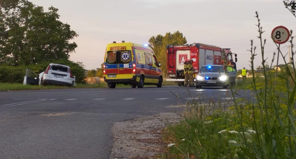 Wypadek na drodze krajowej pod Wieluniem