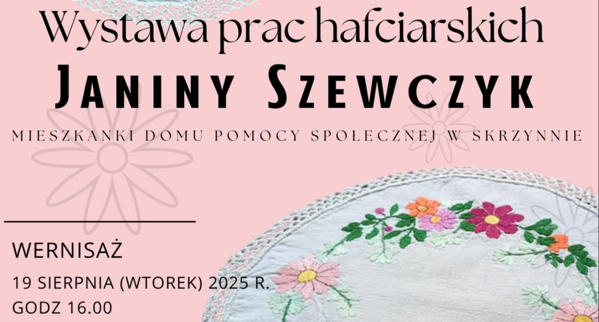 Sztuka haftu w Wieluniu: Wystawa rękodzieła Janiny Szewczyk