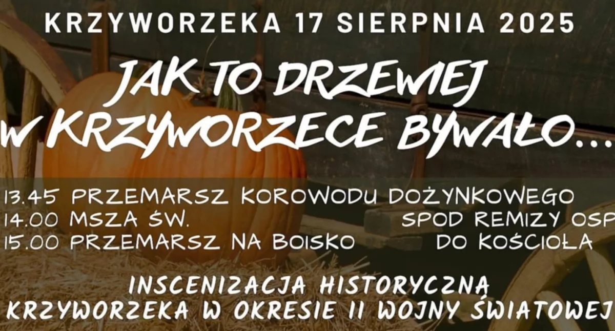 Wyjątkowa lekcja historii, dożynki i atrakcje dla rodzin w Krzyworzece