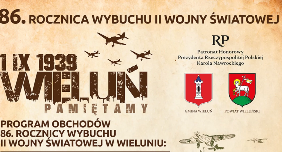 Wieluń pamięta: Obchody 86. rocznicy wybuchu II wojny światowej
