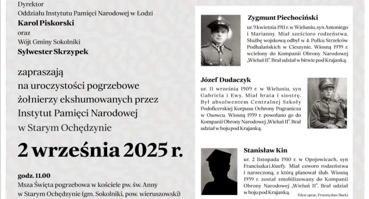 Pogrzeb żołnierzy września 1939 w Starym Ochędzynie. Bohaterowie po 86 latach spoczną w ojczystej ziemi