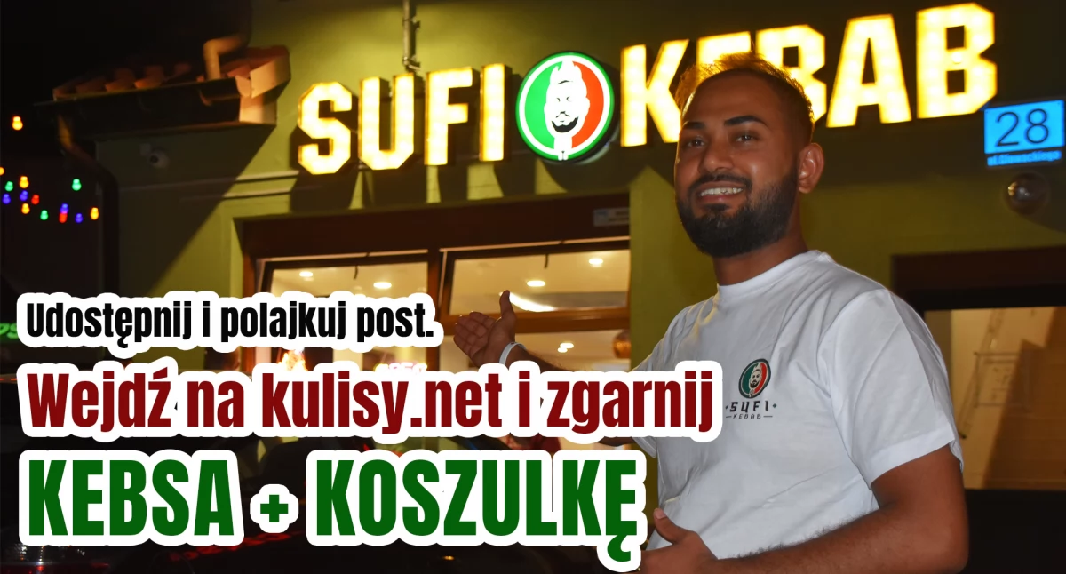 Sufi rozdaje kebaby i koszulki. Otwiera SUFI Kebab w Wieluniu