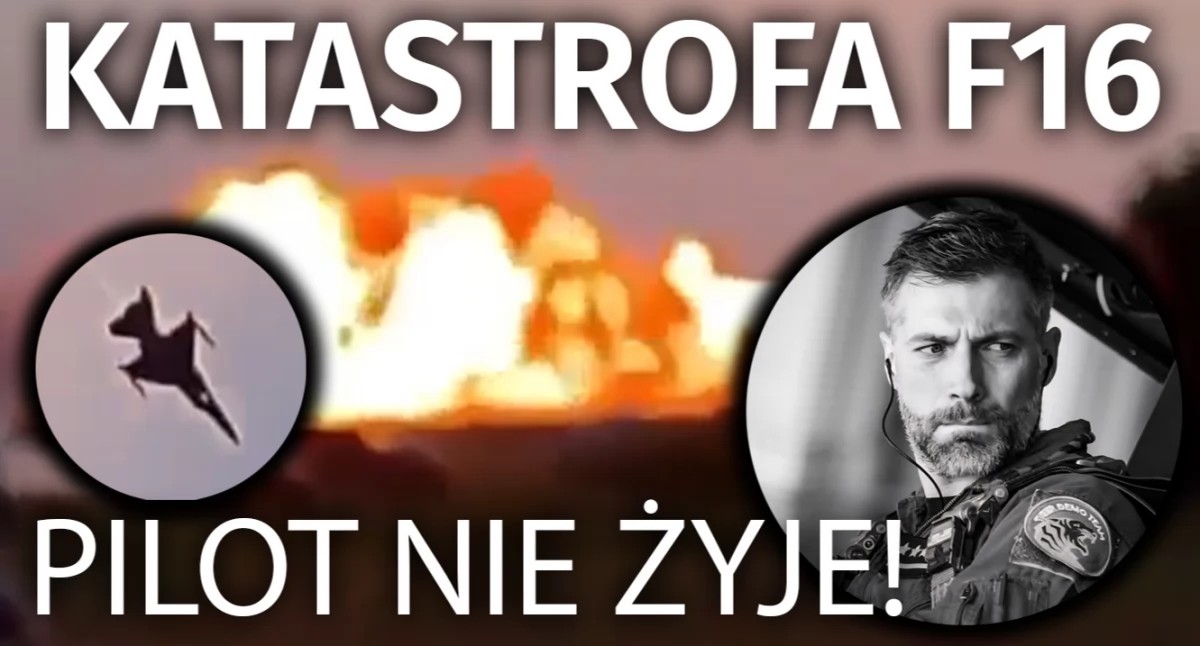 Katastrofa lotnicza w Radomiu. F-16 rozbił się podczas ćwiczeń. Pilot nie żyje.
