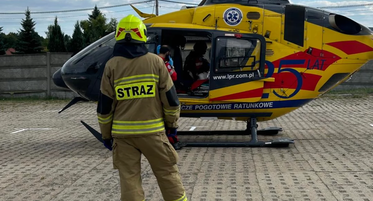 Upadek nastolatka z wiaduktu na trasę S8 