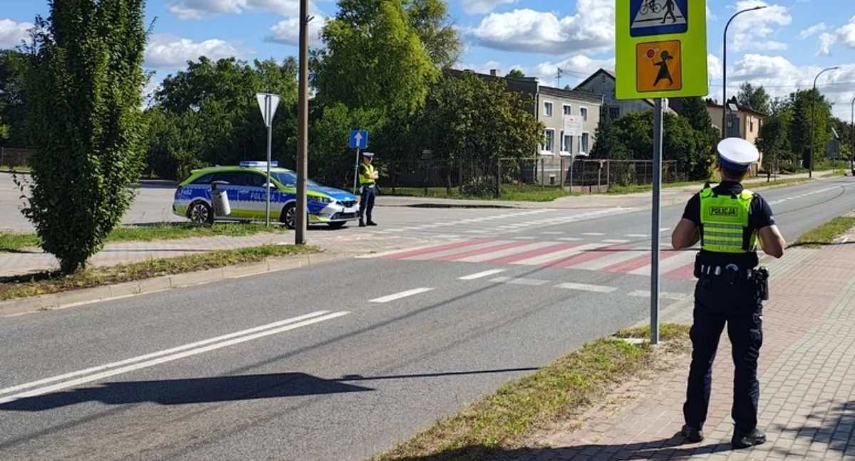 Sprawdzali oznakowanie na drogach - policyjna akcja przed rozpoczęciem nowego roku szkolnego