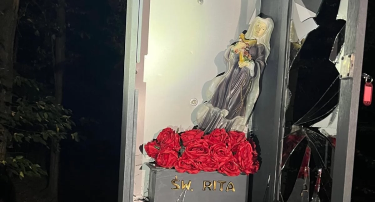 Święta Rita mu nie pomoże. Areszt dla mężczyzny, który zniszczył kapliczkę