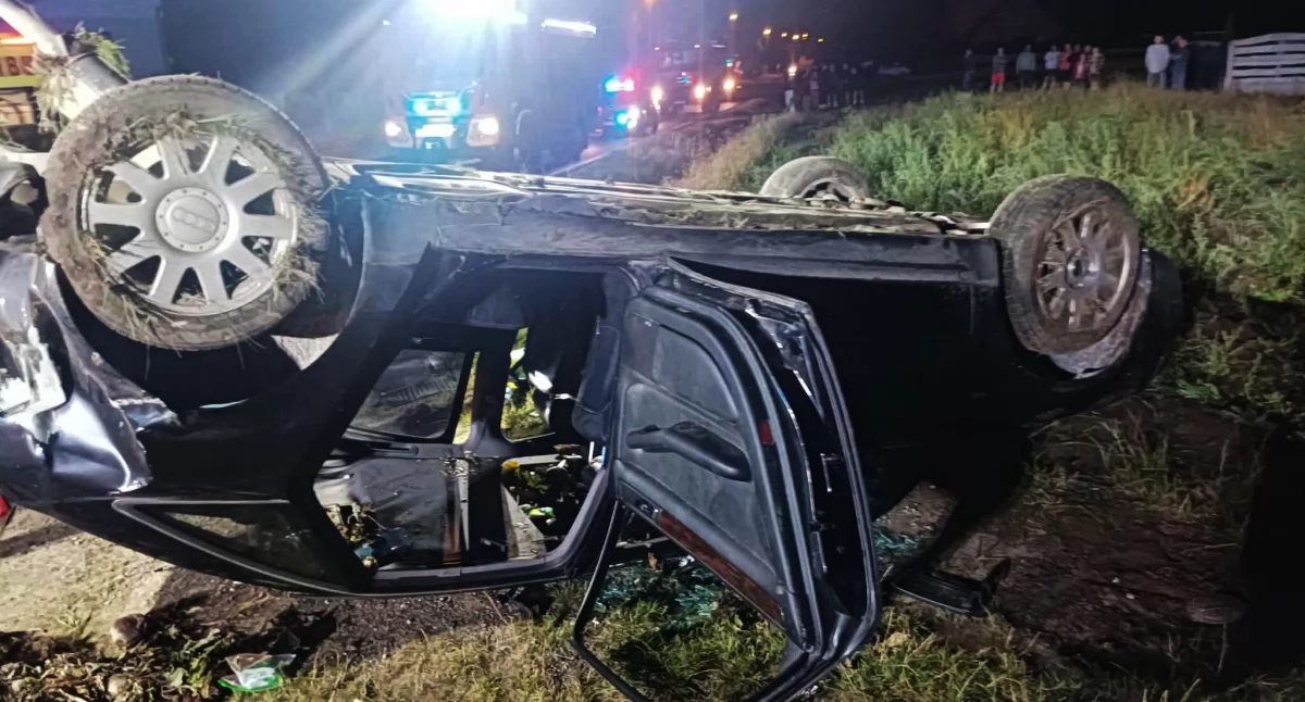 Poważny wypadek w m. Kolonia Lisowice. Wśród poszkodowanych kobieta w ciąży