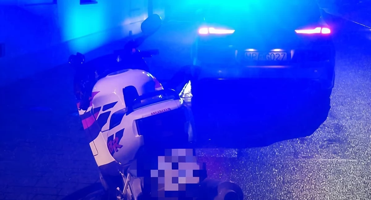 Pościg za pijanym motocyklistą z narkotykami