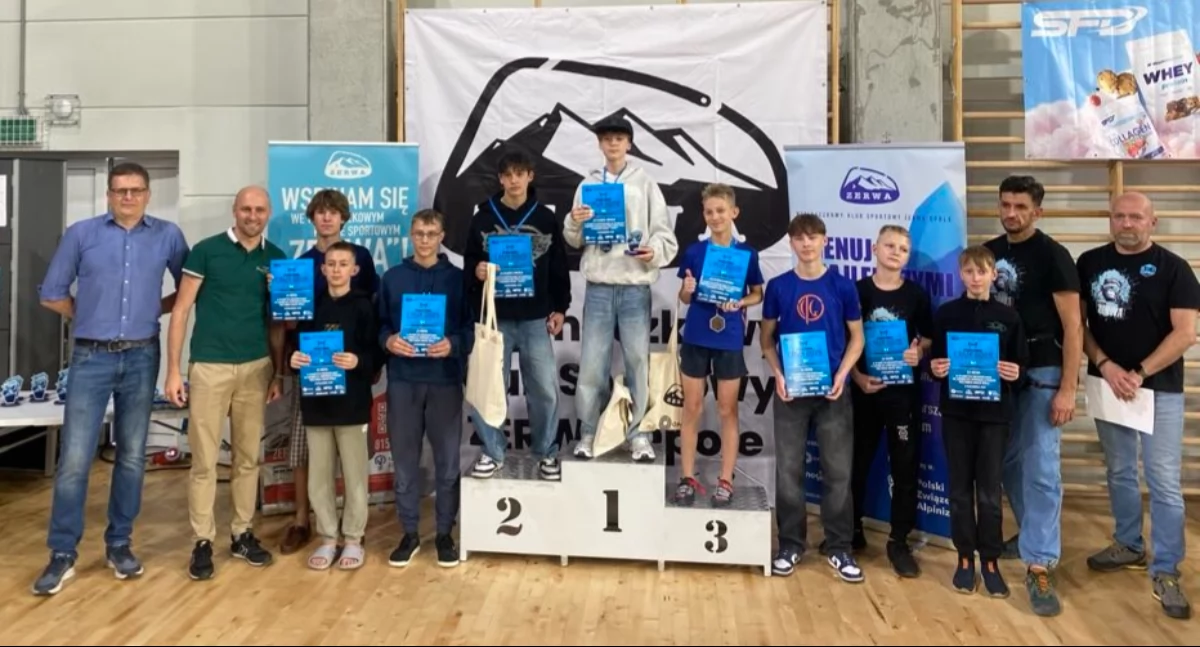Sukces młodych wspinaczy z regionu! Janek Strzelczyk ze złotem, Hania Kujawa tuż za podium w Opolu