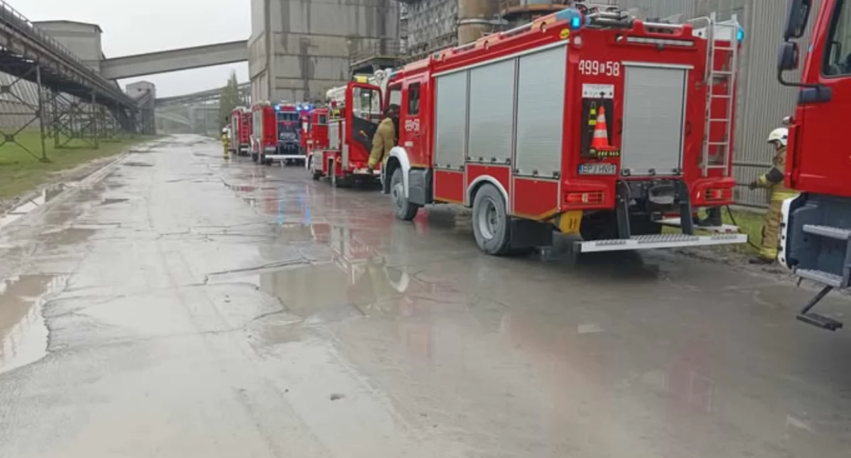 Pożar w Cementowni Warta S.A.