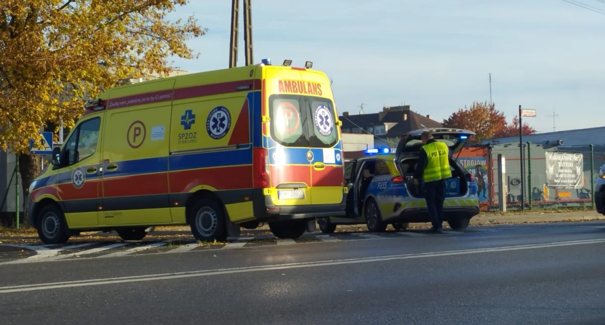 Wypadek w Wieluniu. Poważne potrącenie pieszego 17-latka