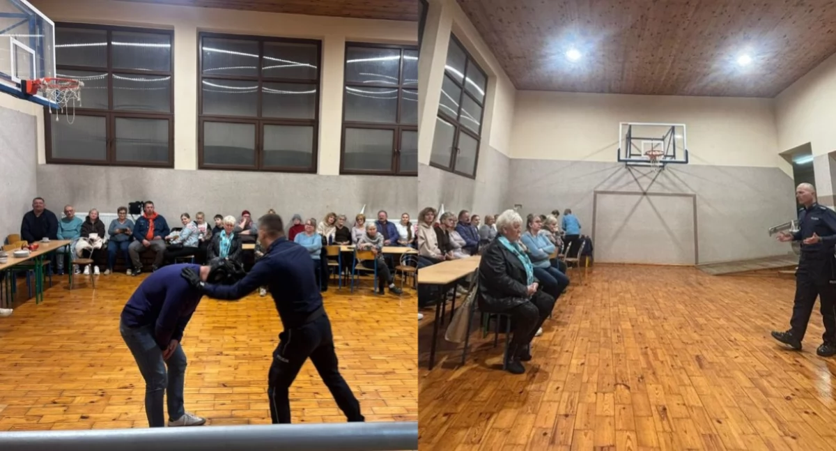 Szkolenie z samoobrony - mieszkańcy spotkali się z policjantami