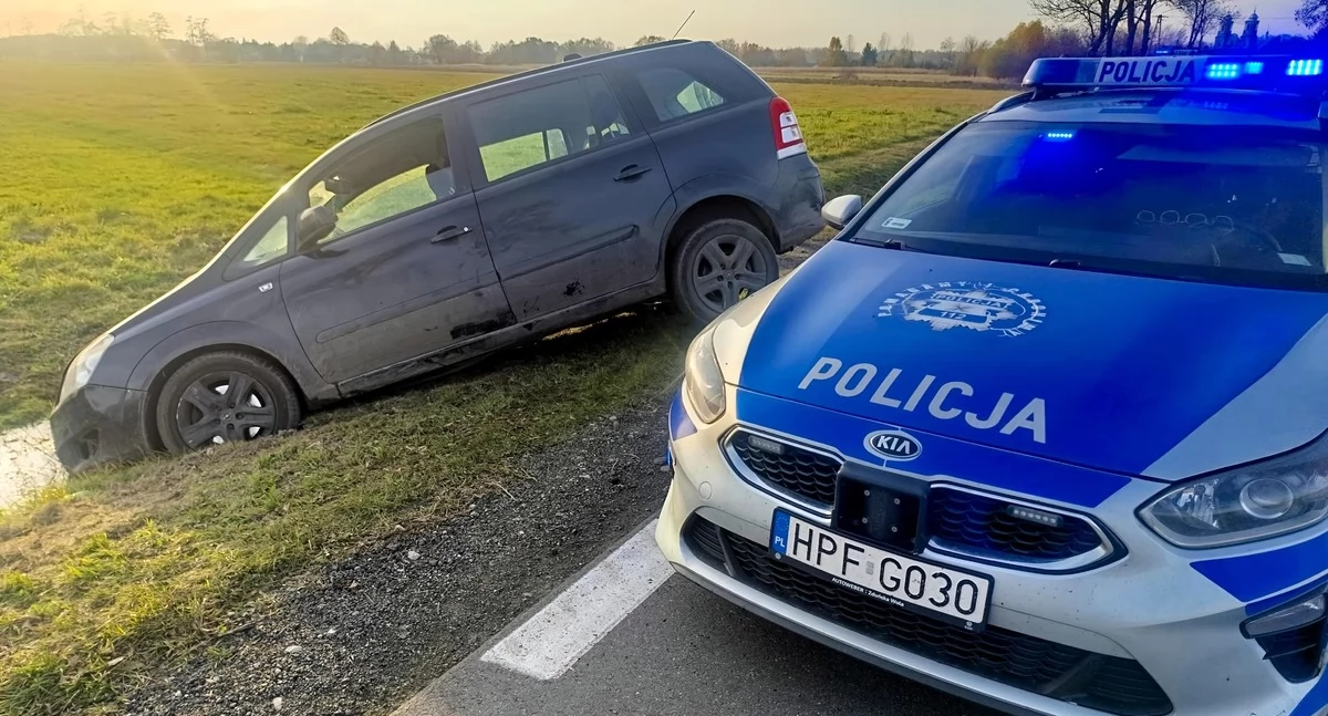 Kompletnie pijany wjechał do rowu. Mężczyźnie grozi 5 lat więzienia!