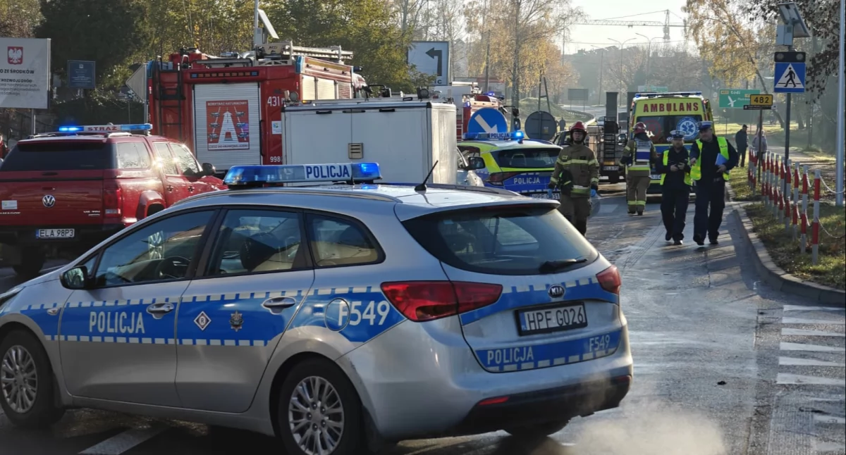Potrącenie dwóch nastolatek na pasach. Lądował śmigowiec LPR!