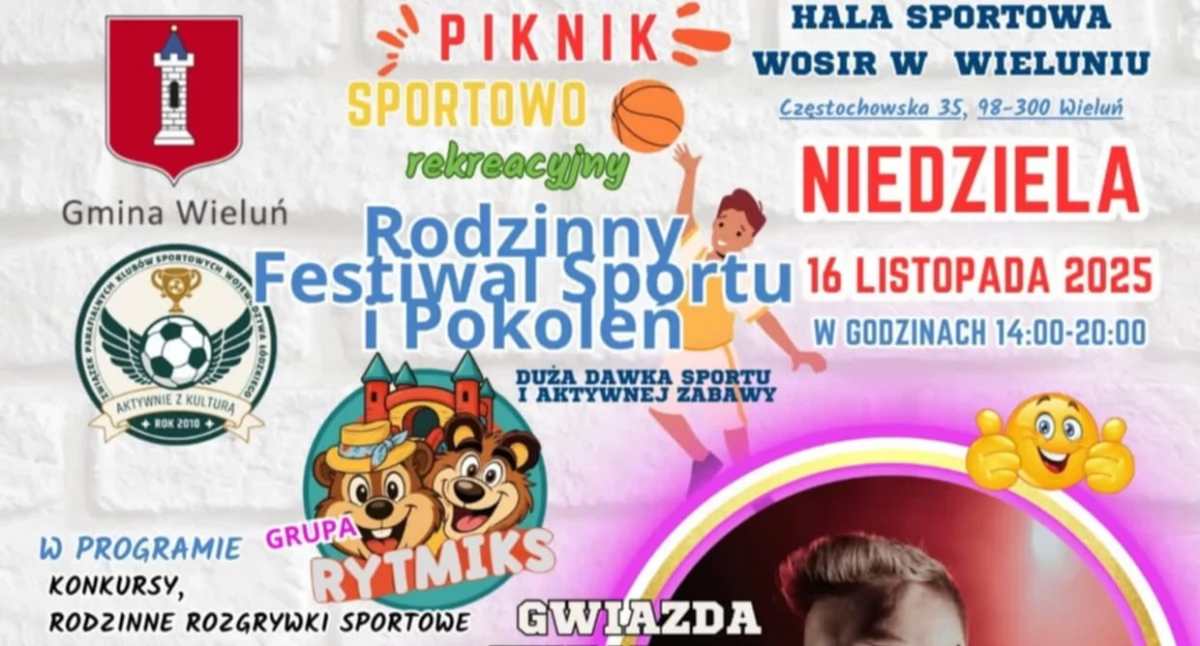 Rodzinny Festiwal Sportu i Pokoleń w Wieluniu. Niedziela pełna atrakcji