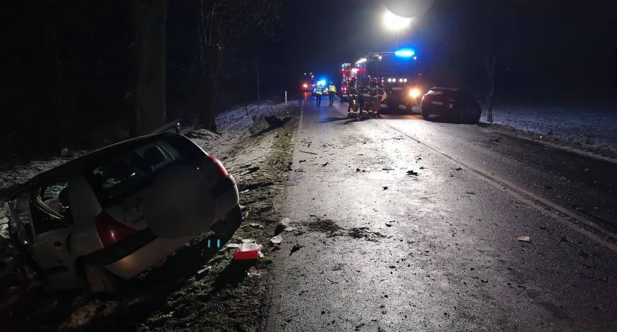 Czołowe zderzenie na drodze! Sprawcą pijany kierowca, dwie osoby w szpitalu!