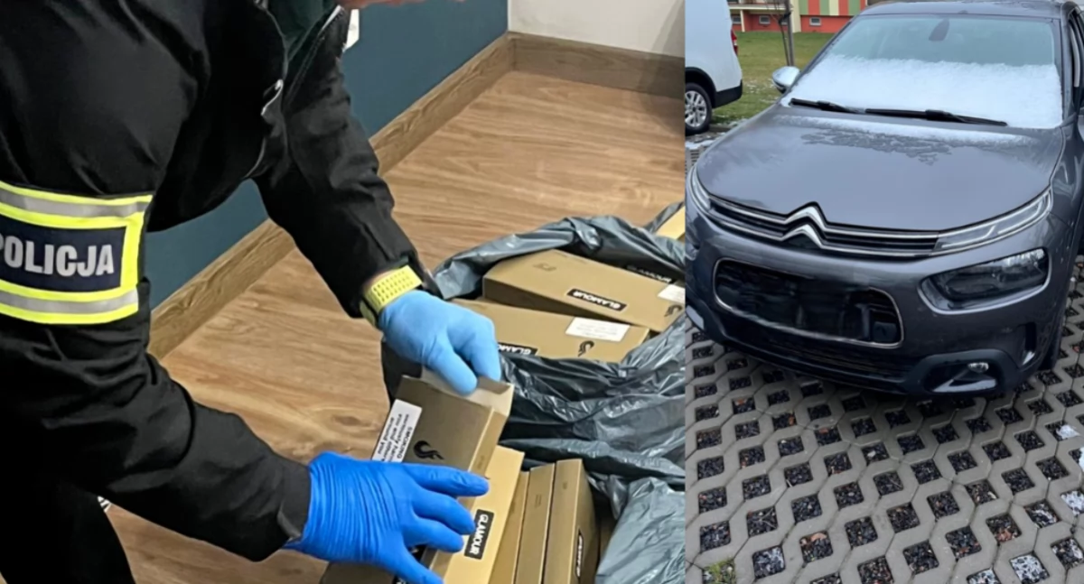 Skradzione auto, fałszywe tablice i 70 tysięcy papierosów bez akcyzy