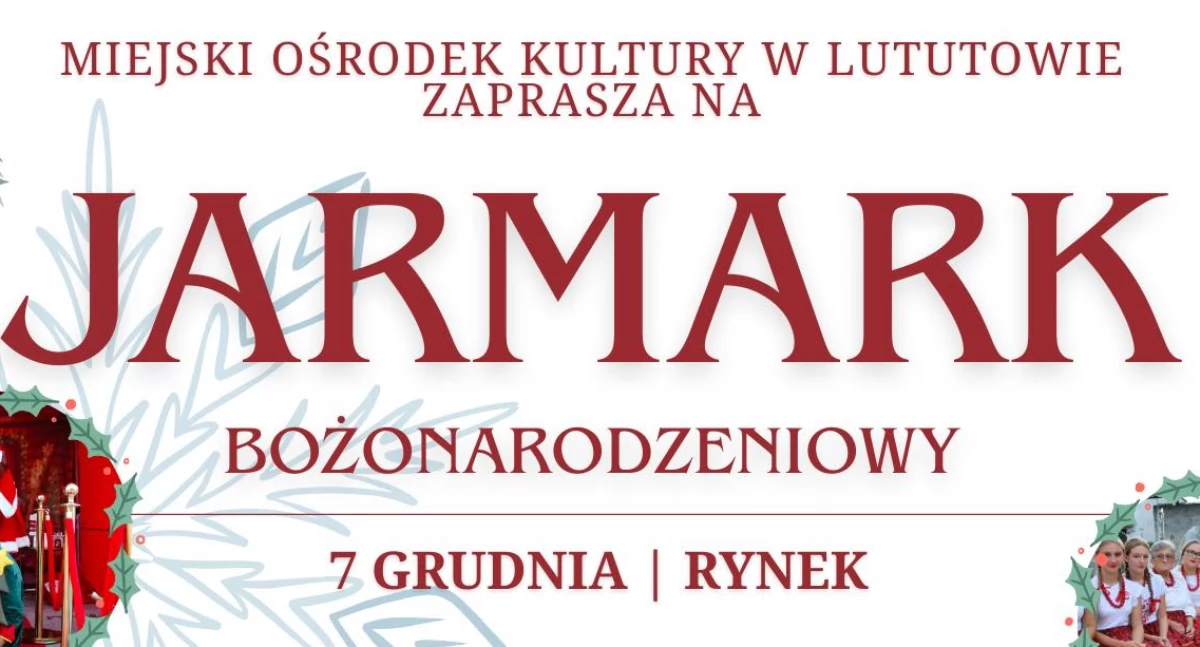 Świąteczny jarmark w Lututowie - przygotowano koncerty i przejażdżki na saniach z Mikołajem