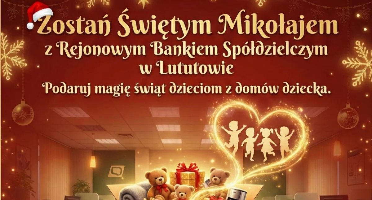 Zostań Świętym Mikołajem – akcja z Rejonowym Bankiem Spółdzielczym w Lututowie
